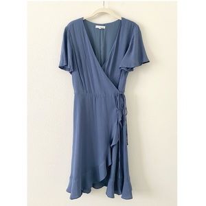June & Hudson Short Sleeve Wrap Dress Size L